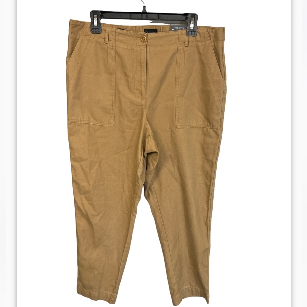 Talbots Slim Cargo Pant Brown Size 16P